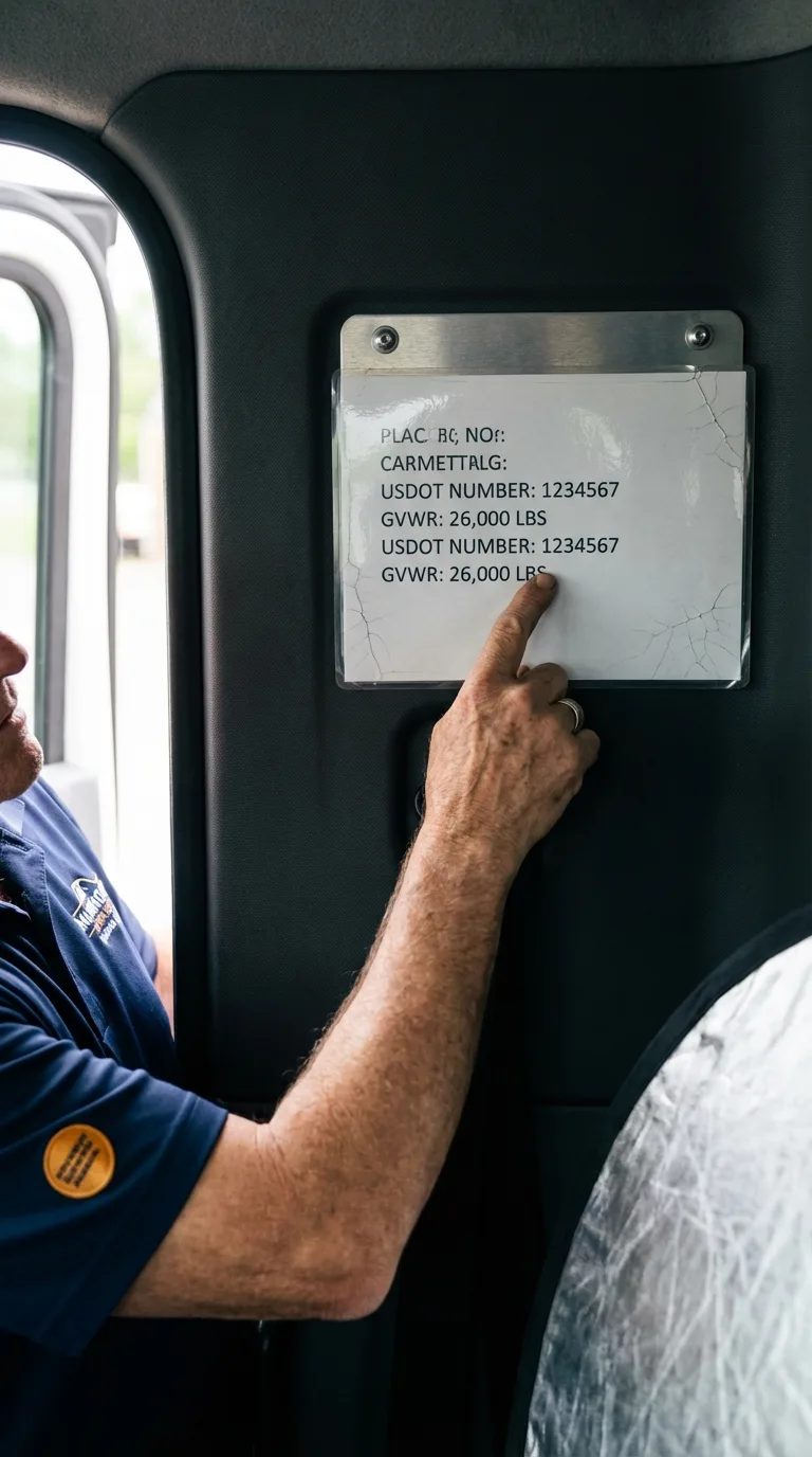USDOT licensing placard verification in Stuart